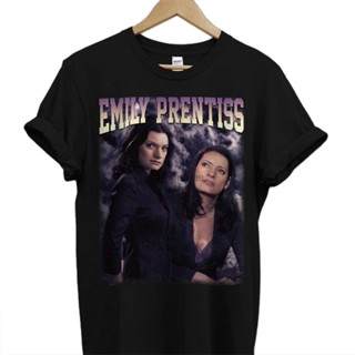 เสื้อยืดแขนสั้น วินเทจ Emily Prentiss อาชญากรจิตใจละครโทรทัศน์แรงบันดาลใจเสื้อยืดวินเทจ