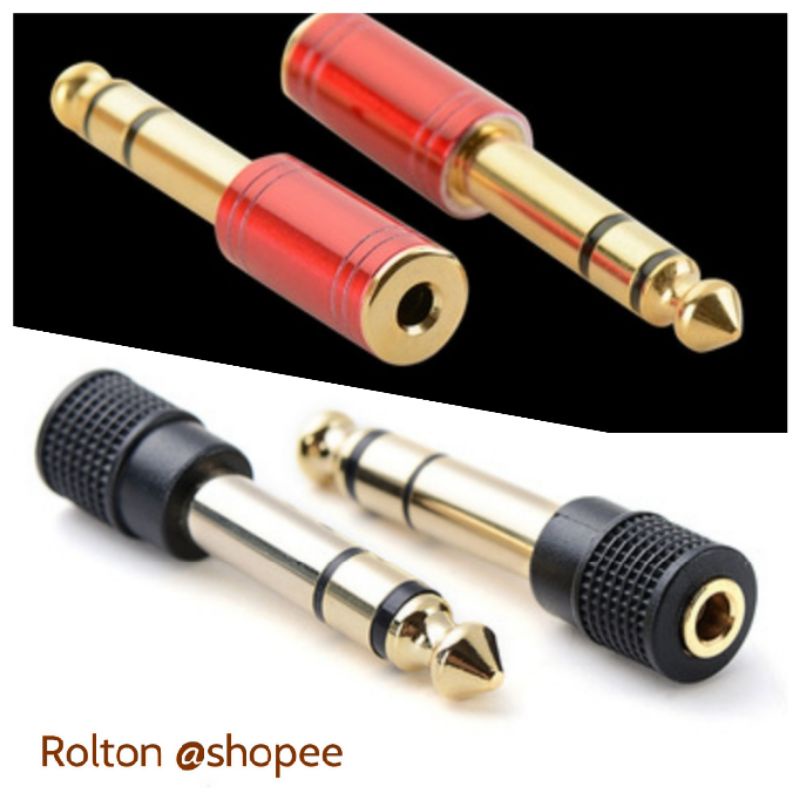 อะแดปเตอร์เสียงขนาด 6.5 ตัวผู้ถึง 3.5 มม. หัวแปลงขนาดหูฟัง monitor headphone adaptor