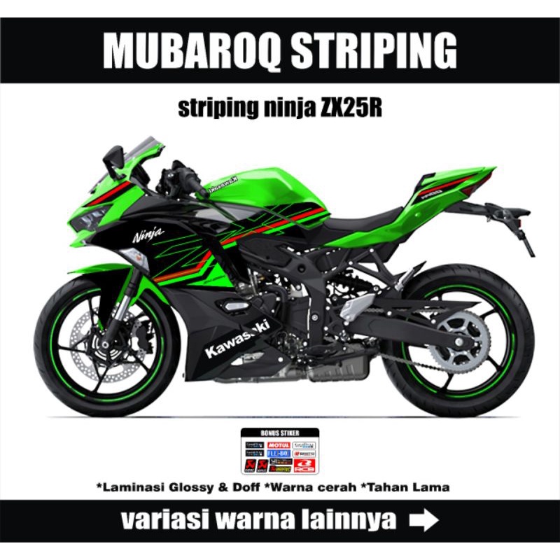 KAWASAKI NINJA ZX-25RR STRIPING STICKER / NINJA ZX25R MOTORCYCLE BODY STRIP STICKER