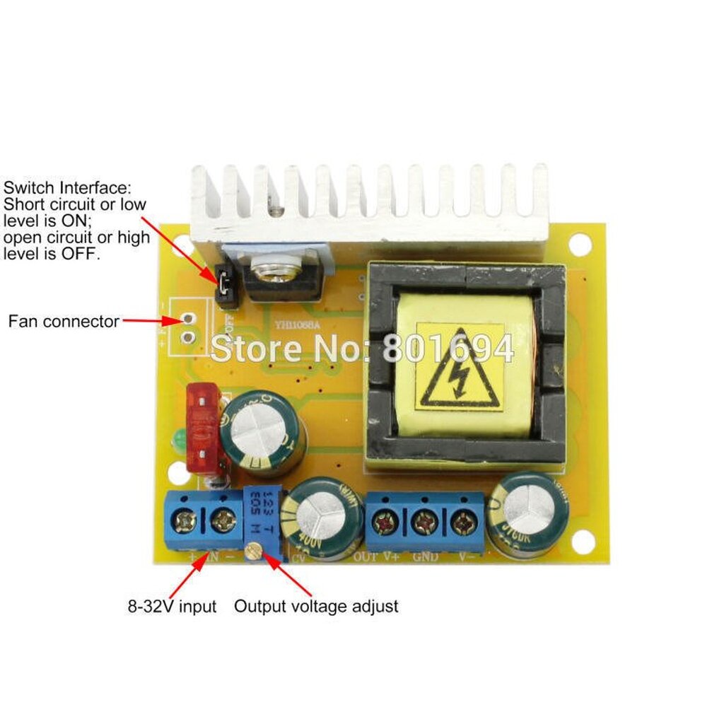 ZVS DC-DC 45V 390V 780V 5A Adjustable Regulator Voltage Booster Module Capacitor Charging