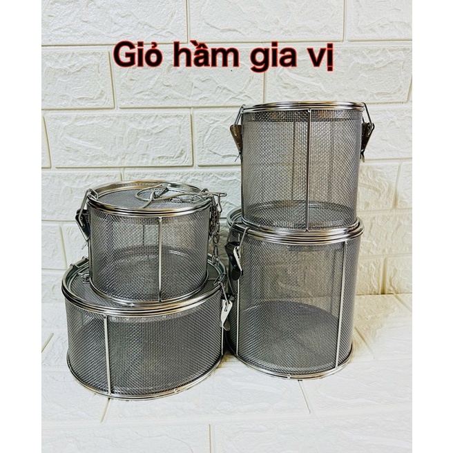 ตะกร้าสตูว์เครื่องเทศและกระดูกสแตนเลส 304
