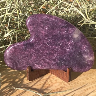 Purple Jade (Lepidolite) Gua Sha กัวซาหิน เลปิดอไลท์ เกรด คัดพิเศษ