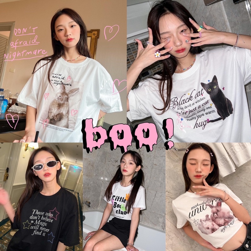(oversize summer) halloween is coming Oversize&crop ผ้า comfy(พร้อมส่ง)