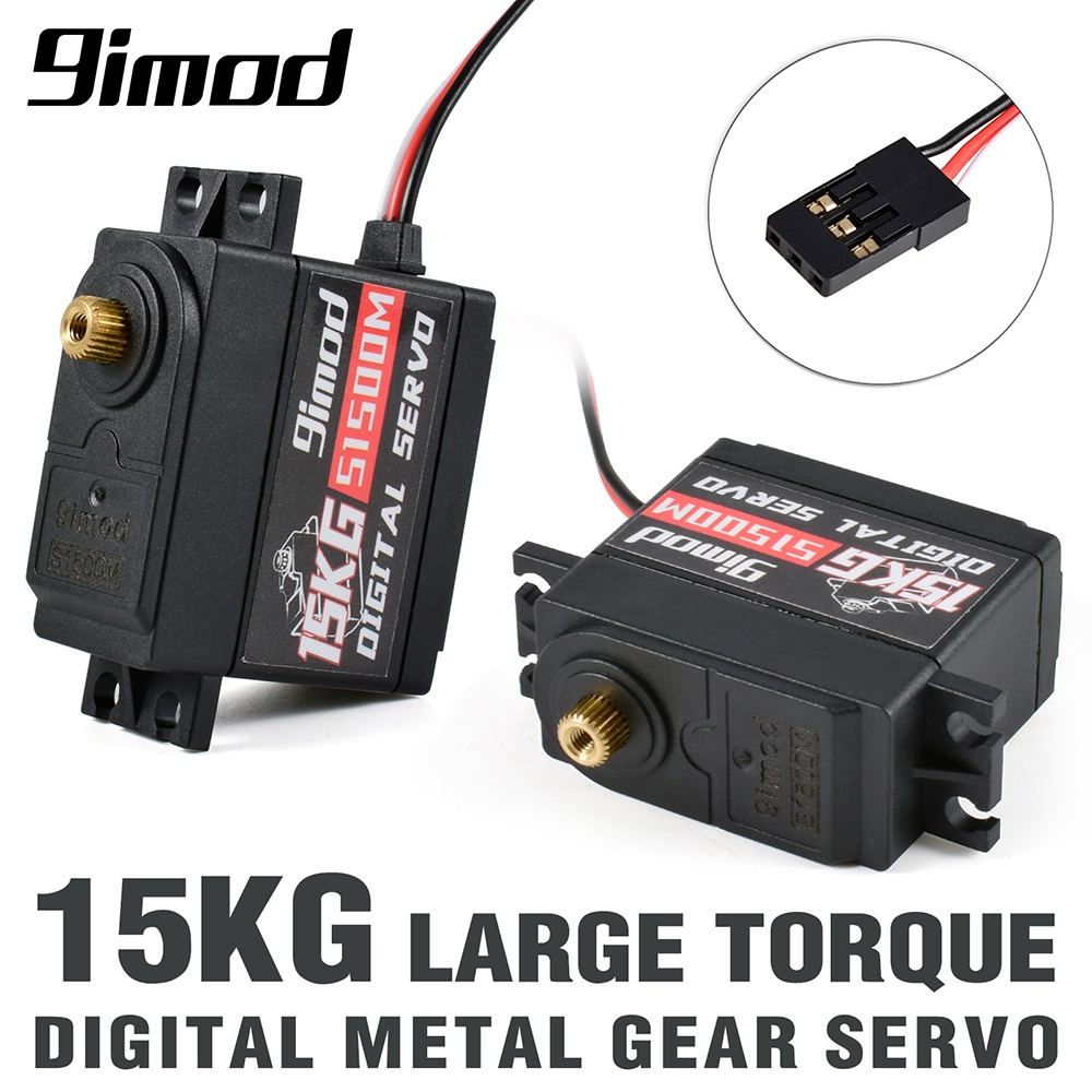 Digital Servo 15KG เกียร์โลหะ S1500M 9IMOD Servo สําหรับ 1/8 1/10 Scale RC รถเฮลิคอปเตอร์เรือท่อเครื