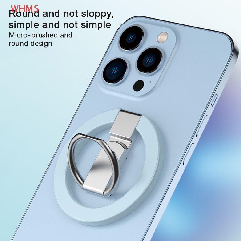Phone Grips 137 บาท (WHMS) แหวนแม่เหล็กดูด แบบอลูมิเนียมอัลลอยด์ แบบบางพิเศษ สําหรับโทรศัพท์มือถือตั้งโต๊ะ Mobile & Gadgets