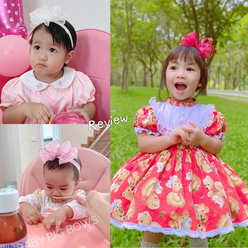 New!! 🎀  ที่คาดผมเด็กสไตล์เกาหลี ริบบิ้นผ้าไหมแก้ว เนื้อผ้าประกาย