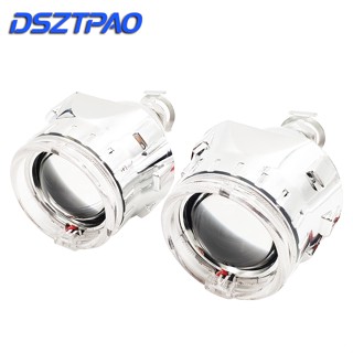 Car Styling LED Running Lights Angel Eyes HID Bi xenon Projector Lenses for Headlights H4 H7 Car Retrofit Headlamp Lens