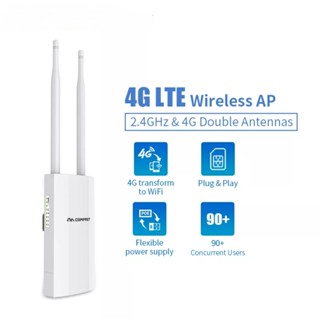 4G Outdoor Waterproof Signal Amplifier Wireless Router Repeater WIFI Base Station with 2 Antennas