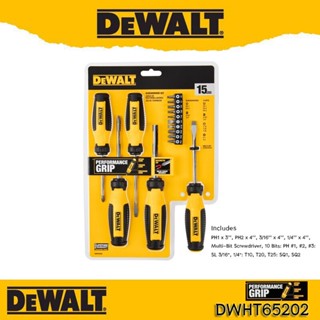 DeWALT ชุดไขควง DWHT65200 (4ชิ้น) | DWHT65201(10ชิ้น) | DWHT65202(15ชิ้น)