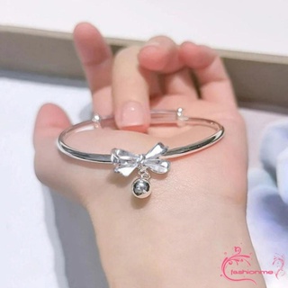 Fashionme- สร้อยข้อมือ กําไลข้อมือ ขยายได้ หรูหรา โบ ระฆัง เสน่ห์ สร้อยข้อมือ สําหรับผู้หญิง เด็กผู้หญิง เครื่องประดับ อุปกรณ์ ของขวัญ