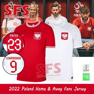 【SFS】เสื้อกีฬาแขนสั้น ลายทีมชาติฟุตบอล WC Poland Jersey 2022 ชุดเหย้า S-4XL คุณภาพสูง สําหรับผู้รักษาประตู