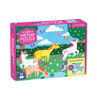 Mudpuppy - Lift the Flap Puzzle ลาย Unicorn Magic นำเข้าจากอเมริกา