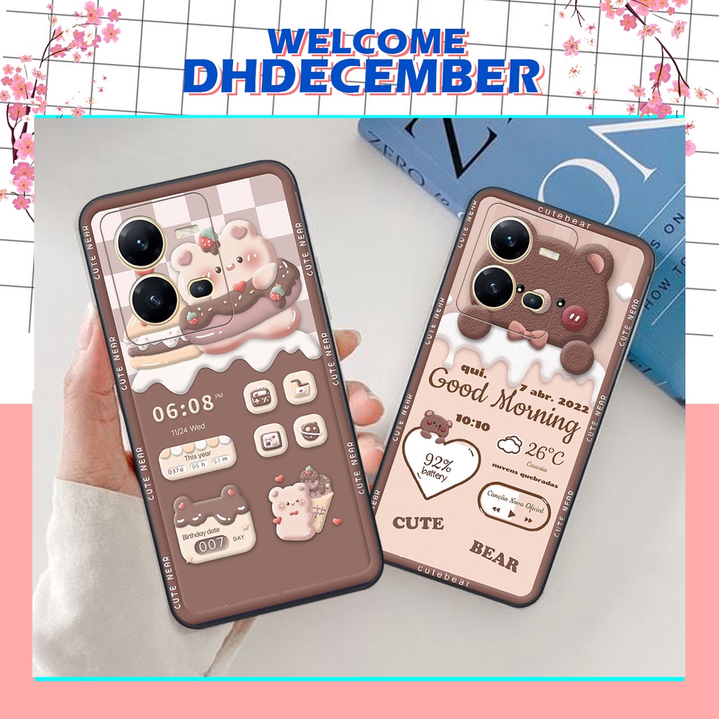 Vivo V25 5G - V25E - เคส CAMERA PROTECTION พิมพ์ลาย PINK BEAR - BE3R BEAR - EXTREMELY BEAUTIFUL