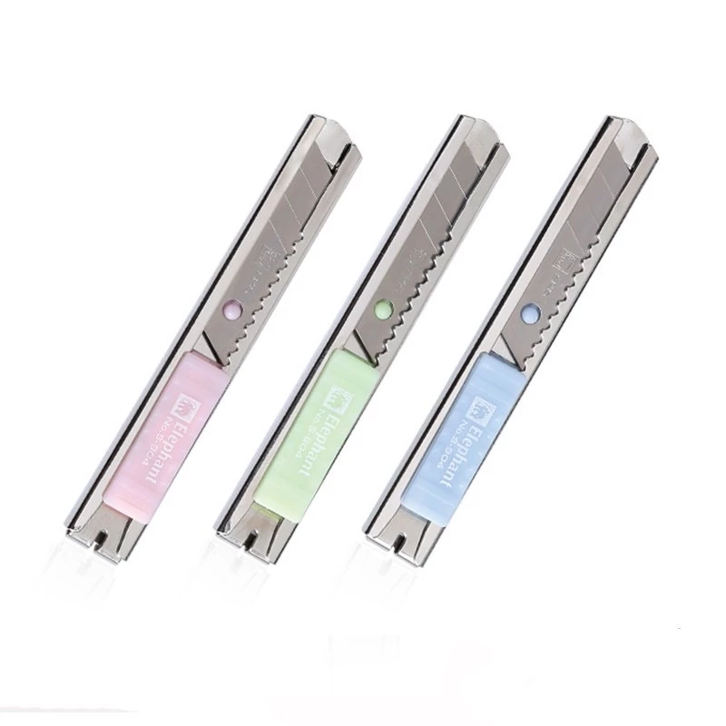 Elephant S-904 คัตเตอร์มินิ สีพาสเทล มีดคัตเตอร์ 9 มม. AUTO LOCK คัตเตอร์ ตราช้าง Pastel Mini Cutter จำนวน 1 อัน