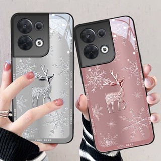 เคส OPPO Reno8 5G เคส OPPO Reno 8Z 7Z 5G OPPO Reno 5 6 Reno7 Pro 5G เคส เคสโทรศัพท์มือถือแบบแก้ว กันกระแทก ลายหมี แนวสตรีทแฟชั่น หรูหรา สําหรับ 2021 เคส OPPO Reno8Z 5G