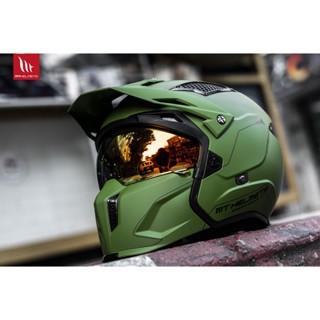 (แนะนำบวกเพิ่ม 1 Size) หมวกกันน็อค MT STREETFIGHTER SV รุ่น SOLID MATT GREEN