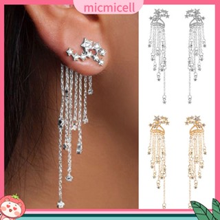 (micmicell) ต่างหูสตั๊ดรูปดาว เครื่องประดับสำหรับสตรี