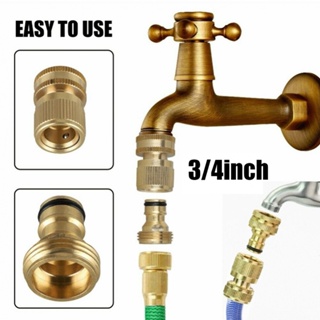 Brass Tap Connector Adaptor 3/4 Inch Garden Water Fit Hose Pipe Tap Female Male