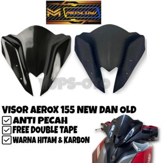 Visor YAMAHA AEROX 155 WINSIL WINDSHIELD AEROX Black VISOR AEROX OLD NEW BATMAN MODEL Black SMOKE วัสดุหนา VISOR YAMAHA AEROX 155 เชื่อมต่อคาร์บอนหนา