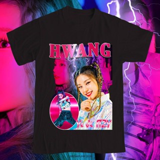 เสื้อยืดชาย ฮวังเย่จี ITZY แร็พทีสตรีทเสื้อยืดผู้ชายผู้หญิง