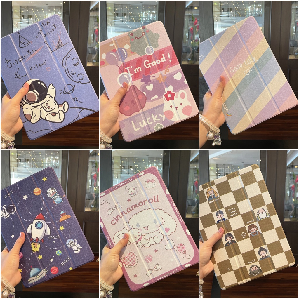 เคสไอแพด เคสหลังใส พร้อมช่องใส่ปากกา Air4 Air5 10.9 Gen7 gen8 gen9 ไอแพด10.2 Air3 pro10.5 Pro11 Air2 9.7เคสลายรูปการ์ตูน - รูปที่ 7