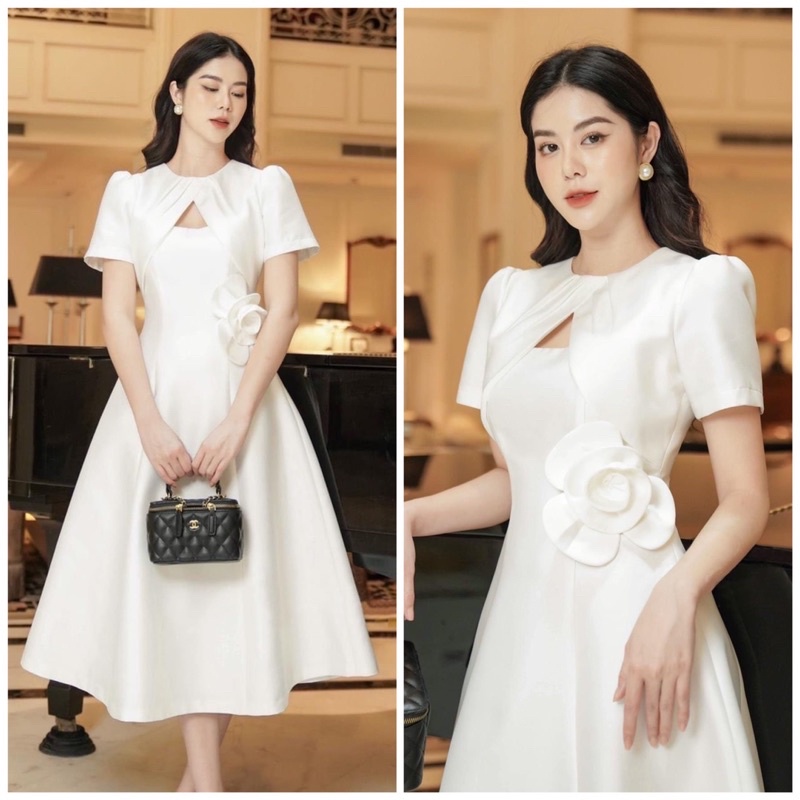 Ms1325y 2 IN 1 BREAST CUP dress WITH FLOWER waist jacket (เดรสคัพ,แจ็คเก็ต,เอวดอกไม้) full size S/M/