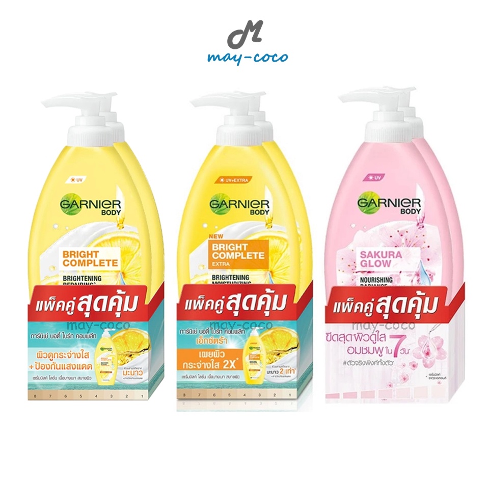 ถูก/แท้/มีไลฟ์ โลชั่น Garnier Bright Complete Sakura White โลชั่น การ์นิเย่ โลชั