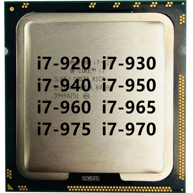โปรเซสเซอร์ CPU Quad Core i7-920 i7-930 i7-940 i7-950 i7-960 i7-965 i7-975 i7-970 LGA 1366