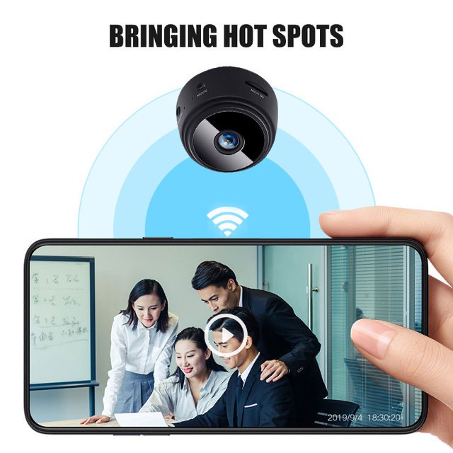 A9 กล้องวงจรปิดไร้สาย ขนาดเล็ก 1080P HD Ip เวอร์ชั่นกลางคืน รักษาความปลอดภัยด้วยเสียง