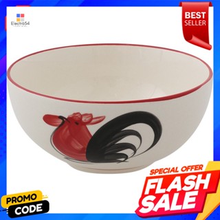 ชามทรงกลม ขนาด 6 นิ้ว ลายไก่ชบาRound bowl, size 6 inches, chicken hibiscus pattern