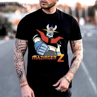 เสื้อยืดสีขาว เย็น Mazinger Z หุ่นยนต์เสื้อยืดฮาราจูกุแขนสั้นเสื้อยืดกราฟิกเสื้อยืดแบรนด์เสื้อยืดด้านบน