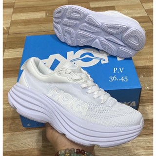 รองเท้าผ้าใบผู้ชาย HOKA BONDI 8 รองเท้าผ้าใบรุ่นสินค้าถ่ายรูปจากสินค้าจริงค่ะมีของพร้อมส่งรองเท้ากีฬา