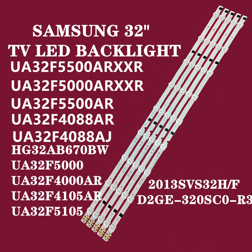 Samsung 32 สําหรับ 5 ชิ้น "ทีวี LED backlight strip 3V UA32F5500ARXXR 2013SVS32H 9 REV1.8 A32F4008AR