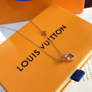 [พร้อมส่ง เหล็กไทเทเนียม] Lv สร้อยคอแหวนคู่ คุณภาพสูง ไม่เปลี่ยนสี