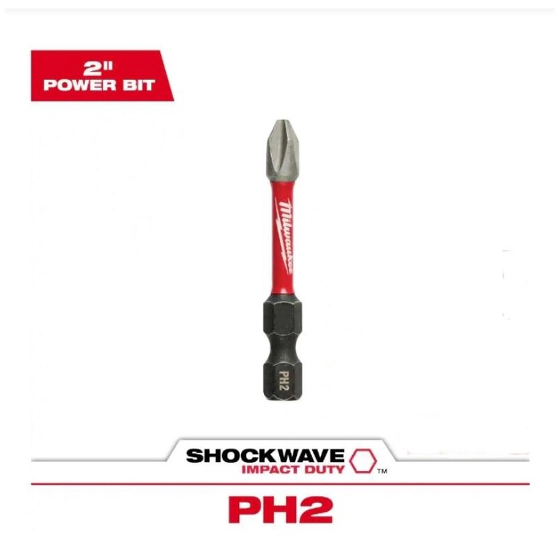 Mata Milwaukee PH2 Phillips ดอกไขควง 2 นิ้ว