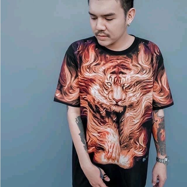 Max-155 เสื้อOVP เรืองแสง Caballoแท้%  ลายเสือไฟ OVP