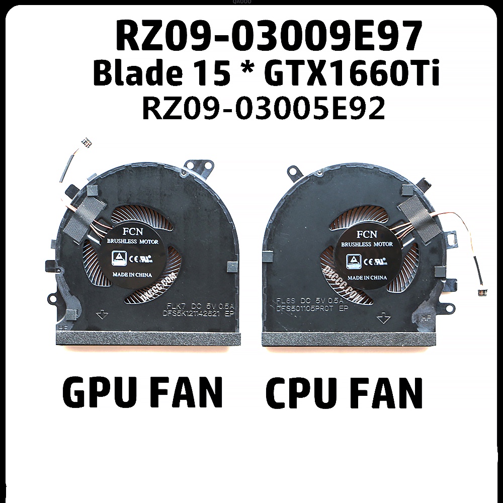 ใหม่ CPU GPU พัดลมระบายความร้อนสําหรับ Razer Blade 15 RZ09-027 RZ09-0270 RZ09-0300 RZ09-0328 GTX1060 รุ่นกราฟิกการ์ด w/GPU