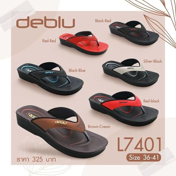 NFshoes ถูกสุด! รองเท้าแตะ หญิง เพื่อสุขภาพ แบบหนีบ Deblu เดอบลู รุ่น L7401 นุ่มนิ่ม น้ำหนักเบา ของแท้ 100%