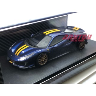 BM Model 1:64 Ferrari 488 Pista Dark Blue 1/64 Limited to 99 units Resin