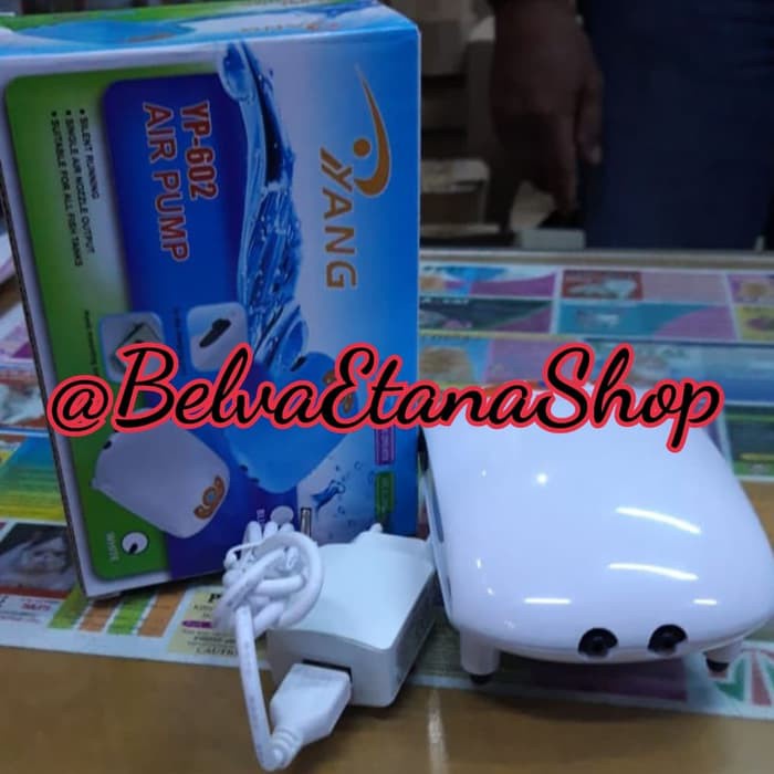 Mesin Yang YP 602 AC/DC ACDC Yang YP 602 Airpump Aquarium Aerator เครื่องปั๊มฟองแบบพกพา