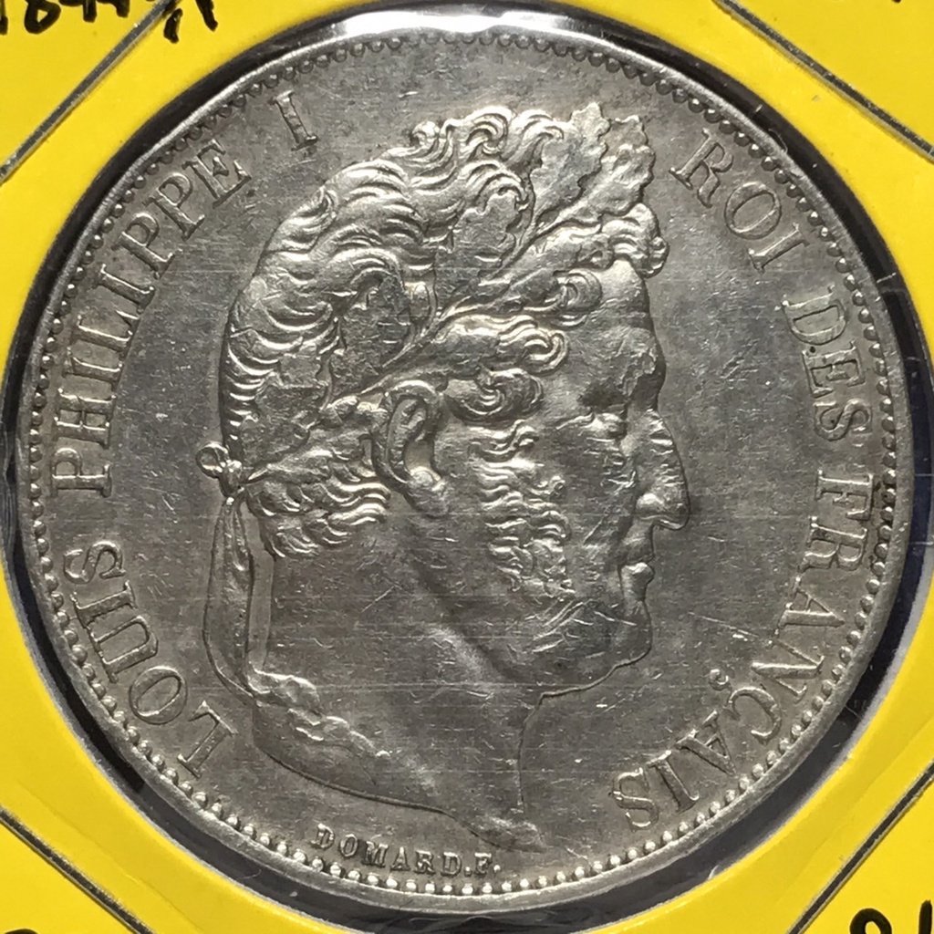 No.57054021 เหรียญเงิน ปี1847K FRANCE ฝรั่งเศส 5 FRANCS เหรียญสะสม เหรียญต่างประเทศ เหรียญเก่า หายาก ราคาถูก