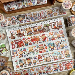 Peach cute cartoon tape sticker of a bear Diary Scarpbooking DIY Decoration Washi Tape