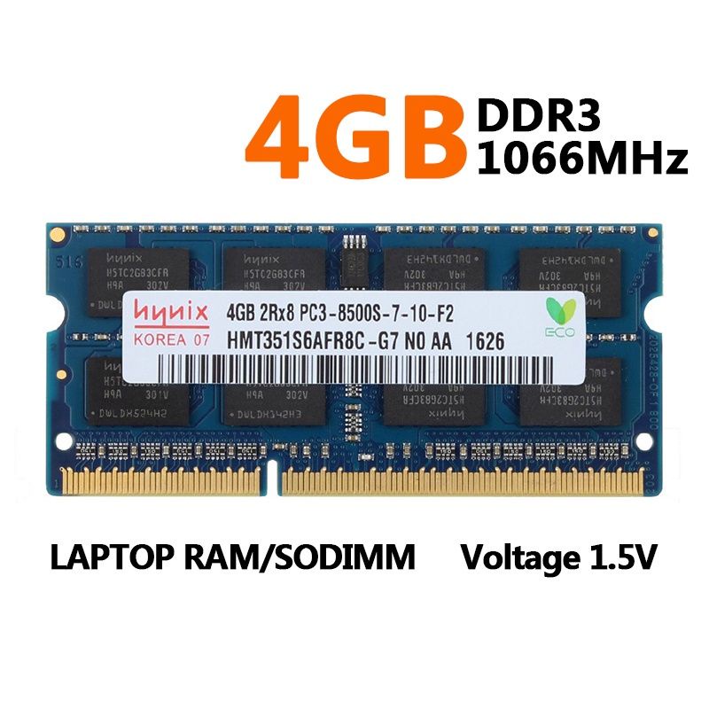 Hynix ddr3 ram สำหรับโน๊ตบุ๊ค 4GB 1066MHZ PC-8500S 1.5V