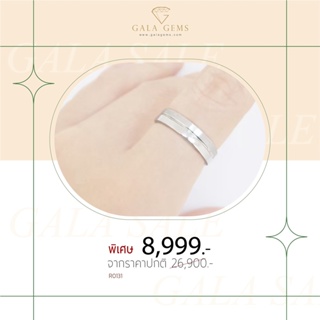 Gala Gems แหวนเกลี้ยง เรียบๆ ไม่มีเพชร ใส่ได้ทั้ง ชาย หญิง Unisexs Ring ตัวเรือนทอง 10K Gold มีใบรับประกัน รหัส R0131