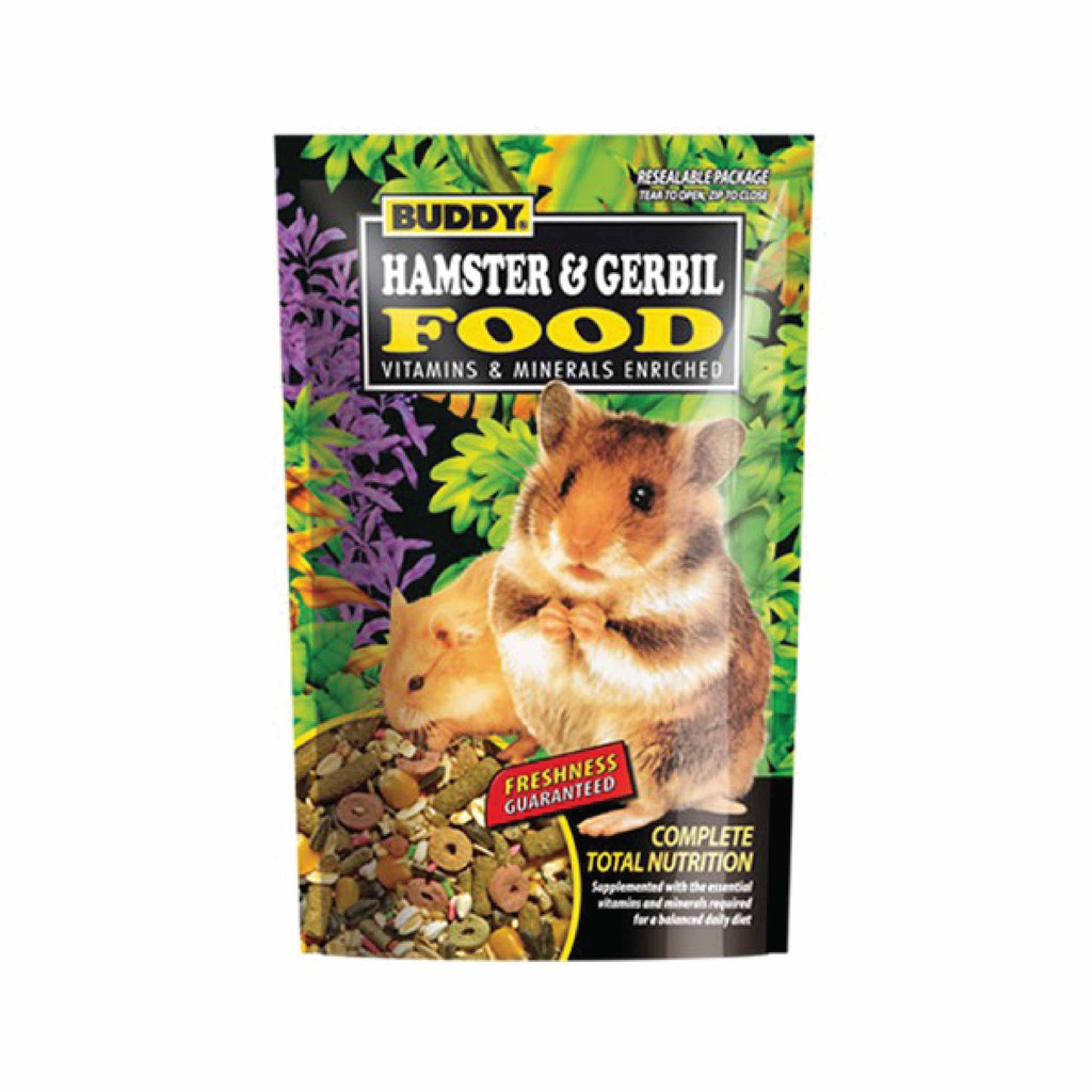 อาหารหนูบัดดี้ BUDDY HAMSTER & GERBIL บัดดี้ อาหารแฮมเตอร์ อาหารหนูเจอร์บิล 0.5 ปอนด์