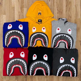 เสื้อกันหนาว เสื้อฮูด Bape Shark เสื้อเบบ เสื้อเบบชาก เสื้อฮู้ดดี้ แขนยาว ป้ายสีดำ มีหลายสี freesize