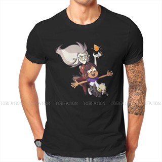 เสื้อคู่รัก The Owl House Fly Tshirt เสื้อเชิ้ตกราฟิกยอดนิยม วินเทจ Goth เสื้อผ้าแนวสตรีทแวร์สําหรับผู้ชายฤดูร้อน ผ้าฝ้า