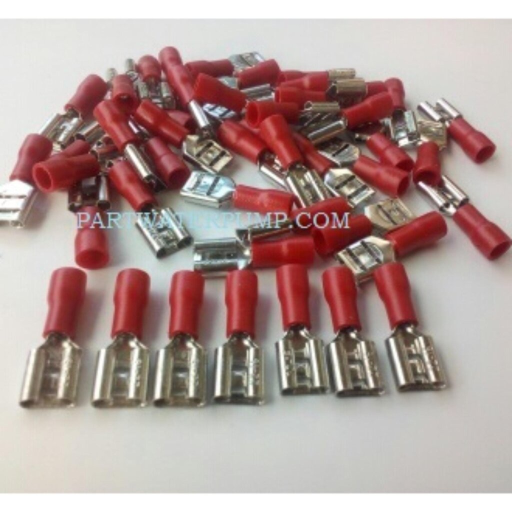 SOE หางปลาเสียบแอร์ ตัวเมีย สีแดง FDD1.25-250 (0.8X6.35) 0.5-1.5SQm/m (ถุงละ 100 อัน) ราคา ถูกที่สุด ดีลบีเคเค