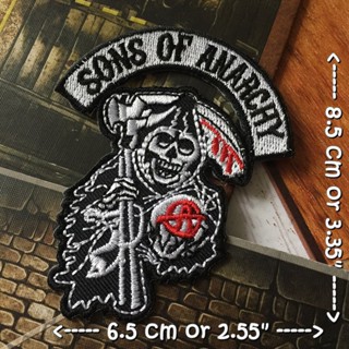 Sons Of Anarchy รีฟเปอร์ ตัวรีดติดเสื้อ อาร์มรีด อาร์มปัก ตกแต่งเสื้อผ้า หมวก กระเป๋า แจ๊คเก็ตยีนส์ Dark Embroidered ...