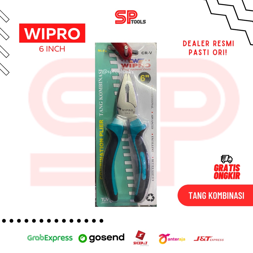 COMBINATION PLIERS / COMBINATION PLIERS / CUTTING 6 INCH 6" CRV WIPRO